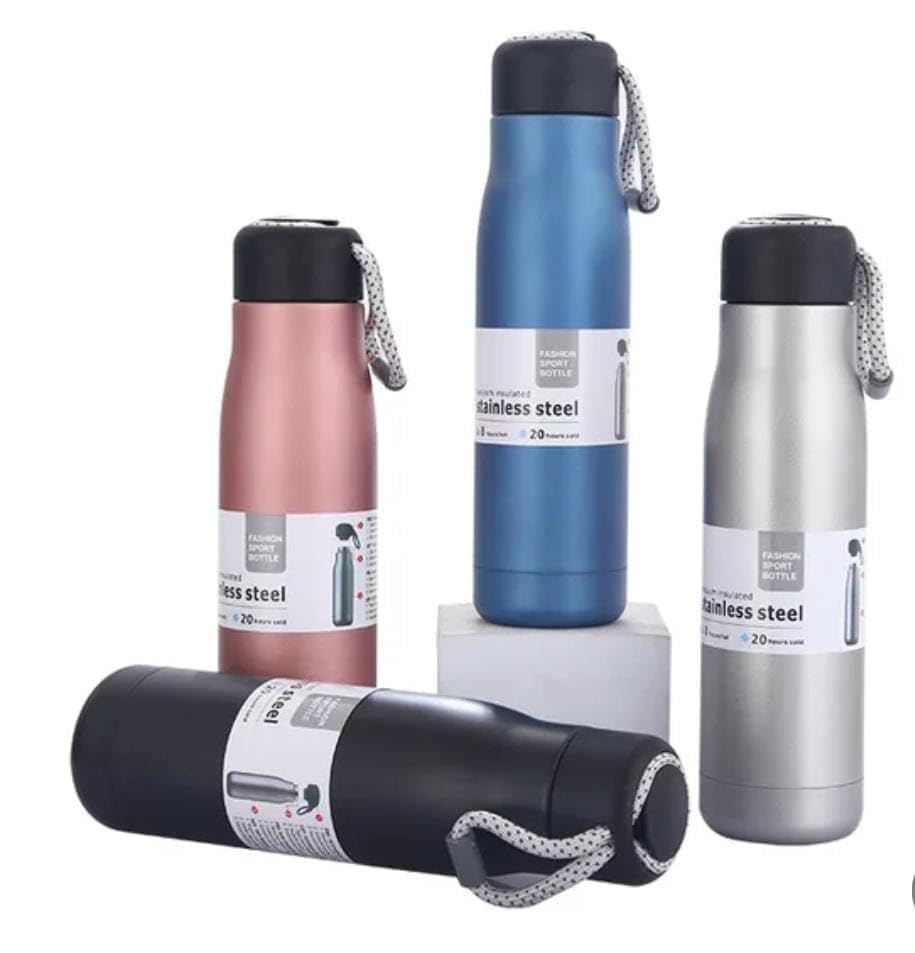 Stainless Steel Vacuum Insulated Water Bottle – Hot & Cold Thermos Flask, Leakproof Office & Travel Bottle (500ml/750ml)