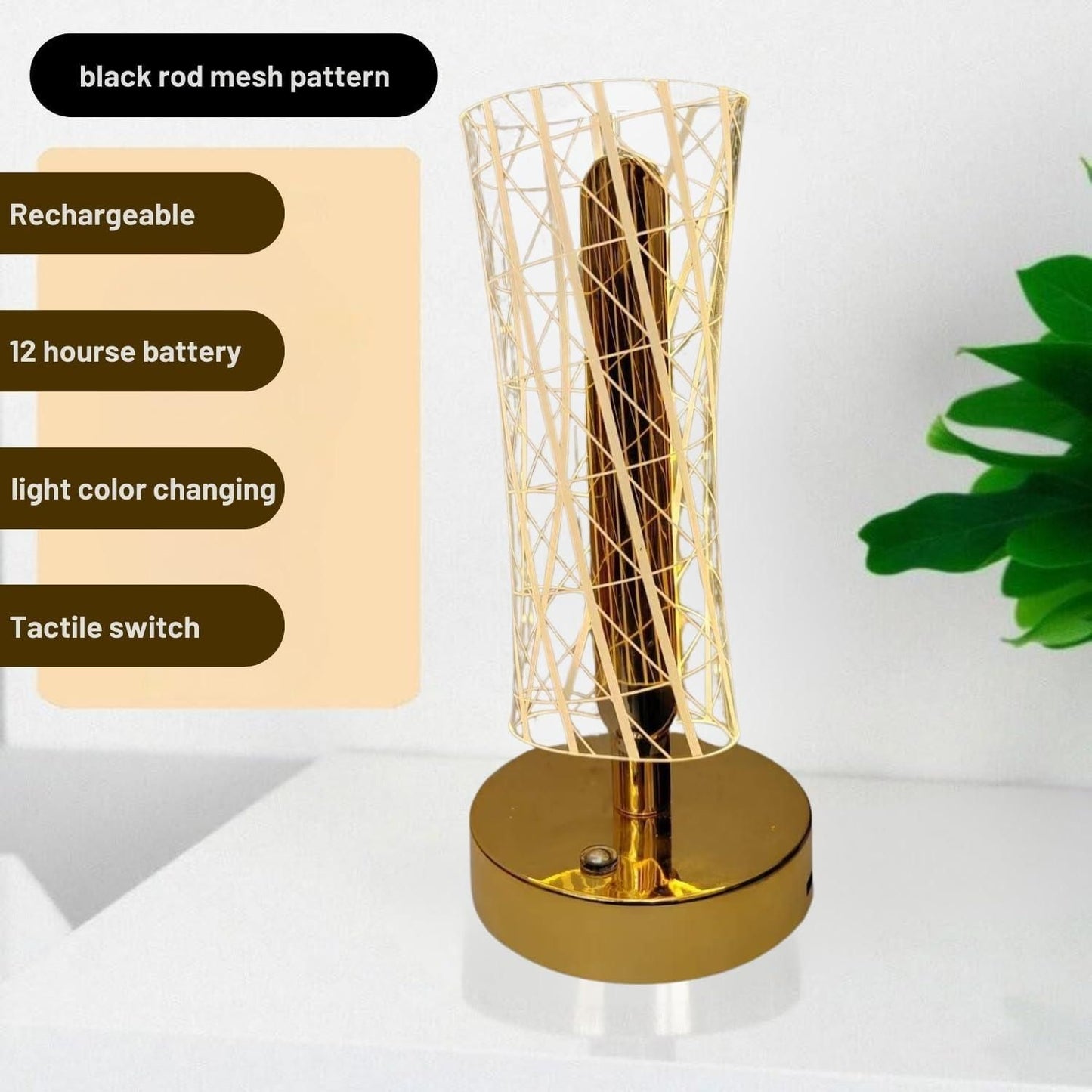 Crystal Table Lamp Ambiance 3 in 1 LED Light