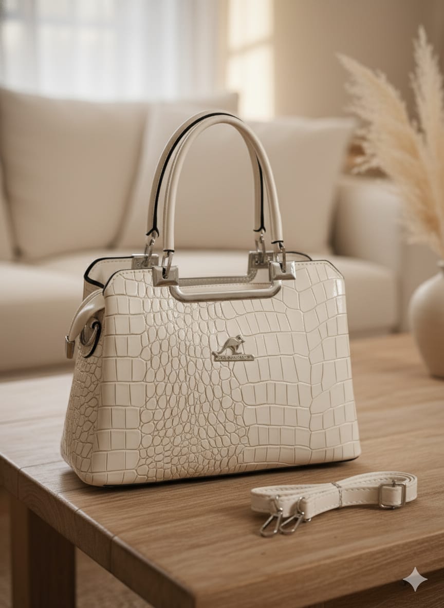 Imported Croco Pattern Handbag for Women | Premium Sling & Tote Style Bag (12x9 Inch)