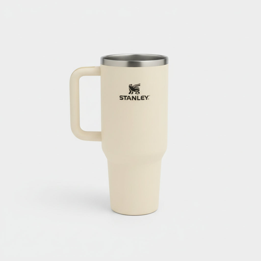 1200ml Stainless Steel Insulated Travel Tumbler with Handle & Straw Lid – Large Capacity Hot & Cold Vacuum Mug