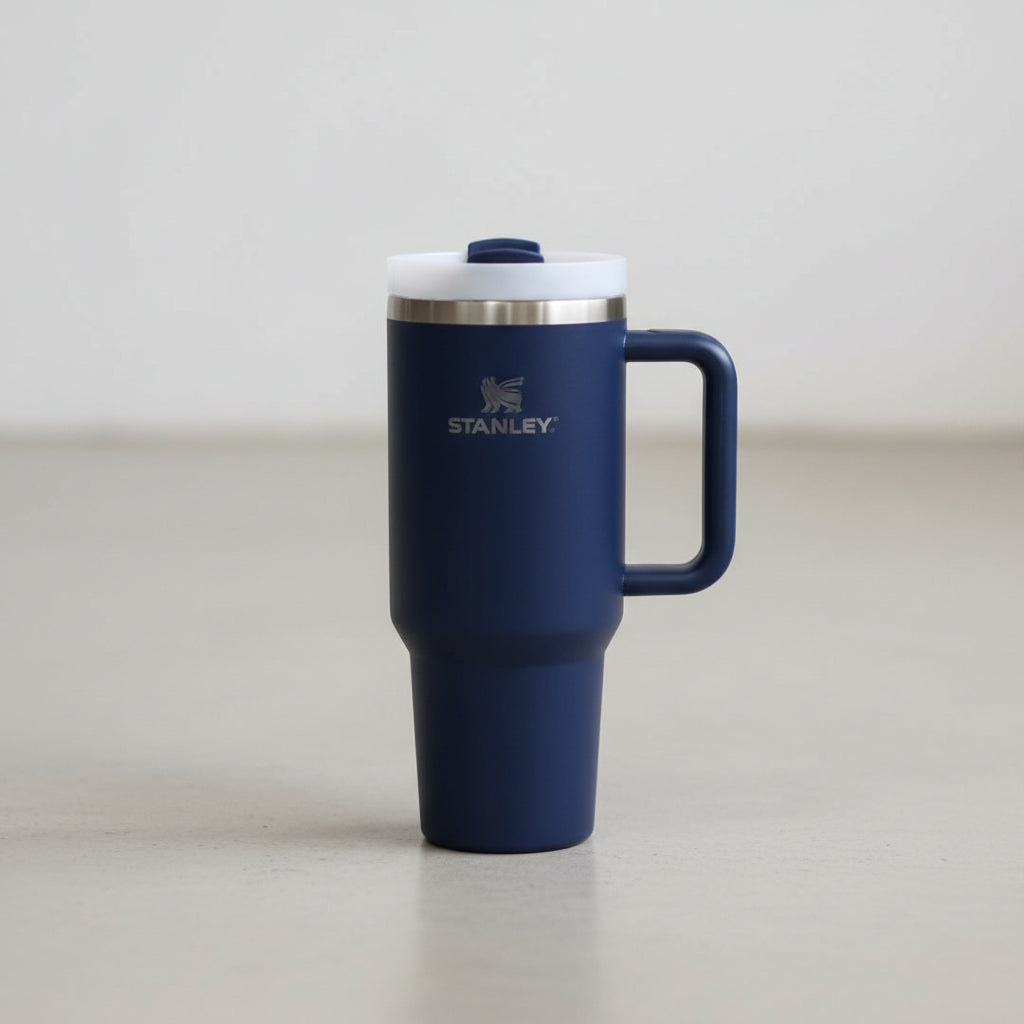 1200ml Stainless Steel Insulated Travel Tumbler with Handle & Straw Lid – Large Capacity Hot & Cold Vacuum Mug