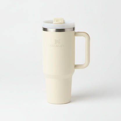 1200ml Stainless Steel Insulated Travel Tumbler with Handle & Straw Lid – Large Capacity Hot & Cold Vacuum Mug