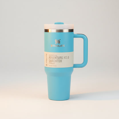 1200ml Stainless Steel Insulated Travel Tumbler with Handle & Straw Lid – Large Capacity Hot & Cold Vacuum Mug