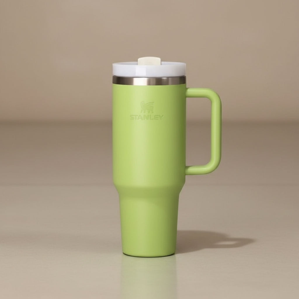 1200ml Stainless Steel Insulated Travel Tumbler with Handle & Straw Lid – Large Capacity Hot & Cold Vacuum Mug