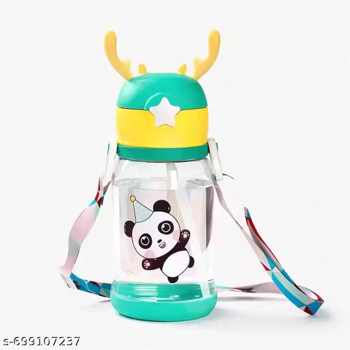 Kids Water Bottle with Straw | Leak Proof BPA Free Cartoon Sipper Bottle for School & Travel